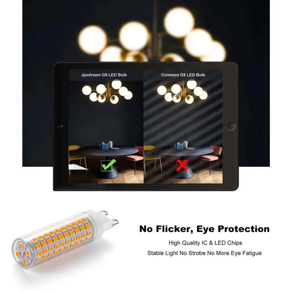 10pcs G9 LED Lamp AC100V-265V 10W No Flicker 76LEDS SMD2835 Ceramics Chandeliers Light Lighting For Living Room Led Bulb