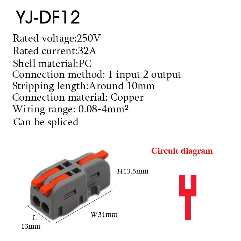 Wire Connector Quick Splitter Mini Splicing Universal Conductor Wiring Cable LED Terminal Block Push-in Electrical Connectors