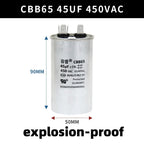 CBB65 450V Motor Capacitor Air Conditioner Compressor Start Capacitor 5uF 6uF 20uF 25uF 30uF 35uF 40uF 45uF 50uF 60uF 70uF