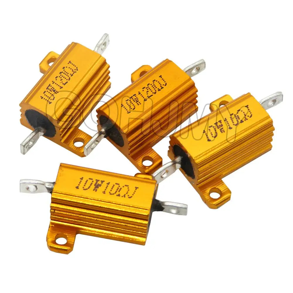 1PCS RX24 5W 10W 25W 0.01~30K Aluminum Power Metal Case Wirewound Resistor 1R 2R 5R 8R 10R 20R 100R 150R 1K 2K 5K 10K 100k Ohm
