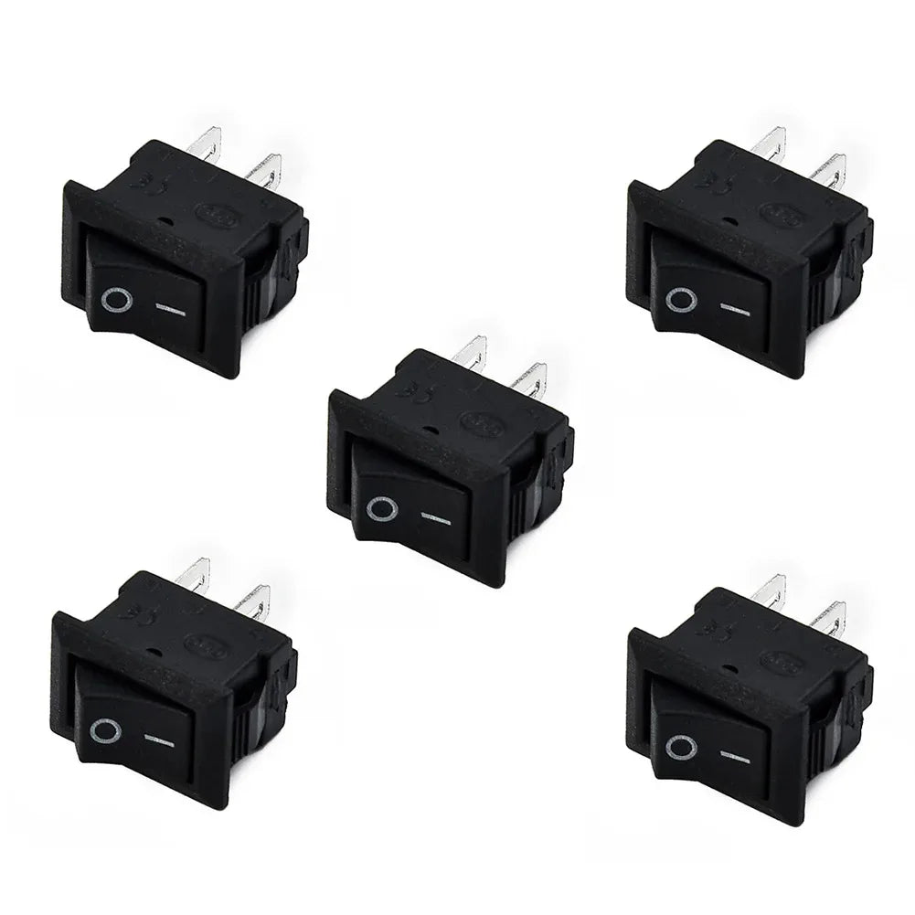 10 Pcs Auto Car Truck Boat Round Rocker 250V 3A 2-Pin ON/OFF Toggle SPST Switches Rocker Switch 10x15mm