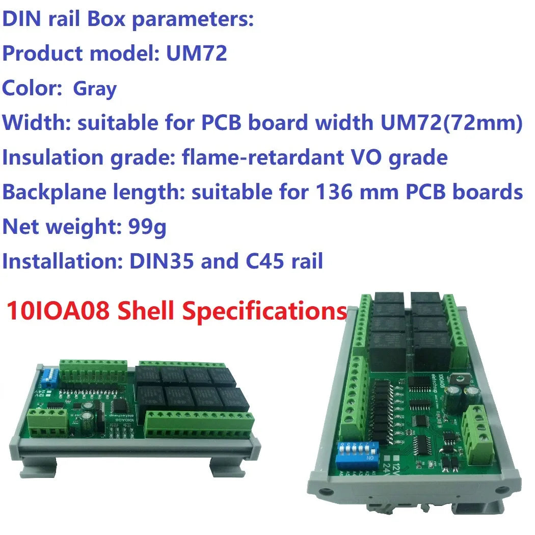 DC12V 1-12Ch Digital Switch DiDo Multifunction RS485 PLC IO Expanding Board Standard Modbus RTU Relay Module