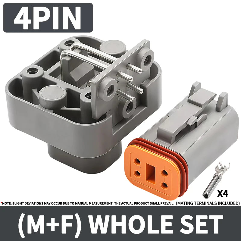 DT13 Series  Waterproof  Automotive PCB Right-Angle Header Connector 2/3/4/6/8/12Pin Male/Female Kit for Car Truck Bus Marine