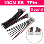 5Pcs JST-XH Balance Charger Cable 1S 2S 3S 4S 5S 6S 7S 8S 22AWG Silicone Wire 10cm Female Plug Extension Cord RC Lipo IMAX B6