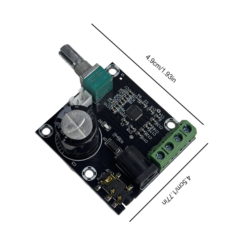 Amplifier Board Module Class D PAM8610 Digital Power Amp Board 12V with Delay Dual Channel Multiple Protection 15W X 2