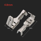 20Sets 6.3mm / 4.8mm Against Crimp Terminal Splice Male Female 2 in 1 Spade Connector Terminal With Case for 0.3-2.5mm2 Cable