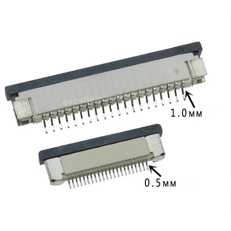 5pcs FPC Connector 0.5mm/1.0mm Pitch Drawer Type Upper/ Bottom Contact Type Socket FFC Flat Cable Socket 4P 5P 6P 8P 10P-60Pin