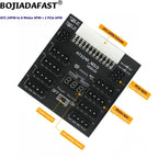 Computer PSU ATX 24PIN to 8 * Molex 4Pin + 2 * PCIE 6Pin Breakout Board Adapter For Hard Disk Drive