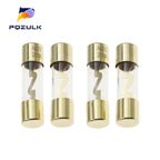 5PCS 10*38 Gold Plated Glass AGU Fuse Fuses Pack Car Audio Amp Amplifier 10A 15A 20A 25A 30A 40A 50A 60A 70A 80A 100A