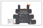 10pcs Slim Relay 5V 12V 24V DIN Rail Mounted Relay Moudle HF 41F SSR 30VDC 250VAC High Frequency Interface Relay With Led 6A