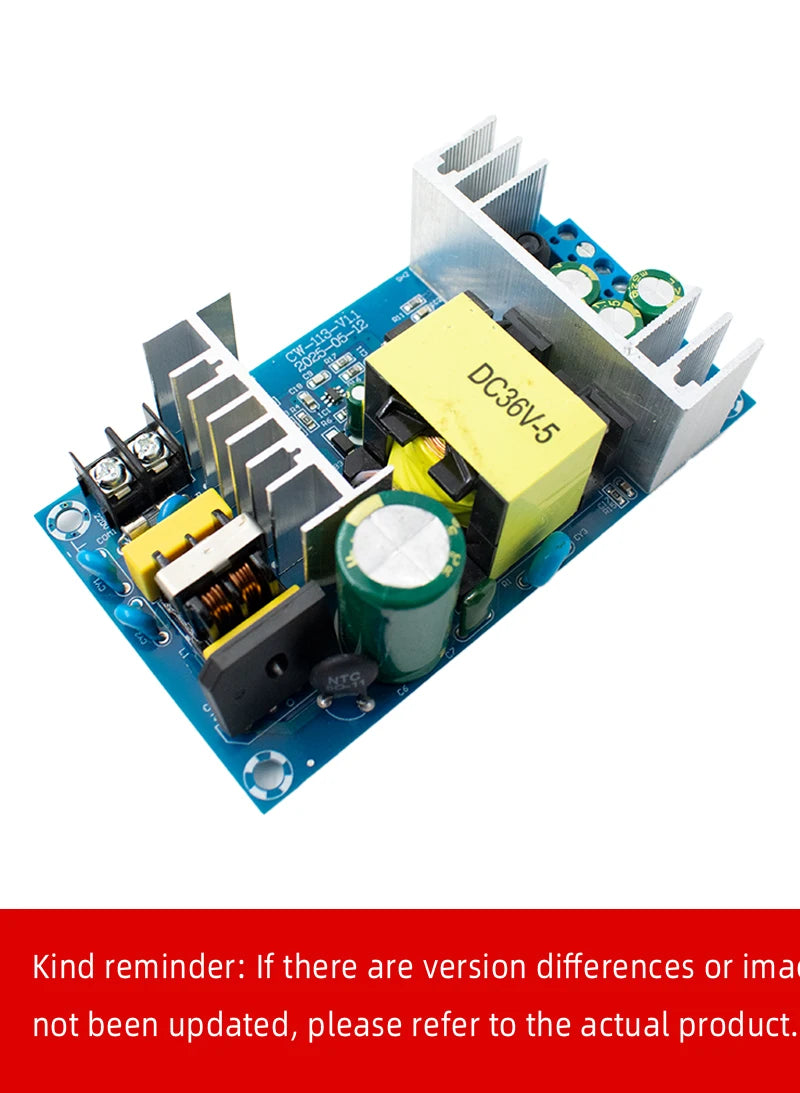 AC 110-220V to DC 36V 5A Switching Power Supply Board 180W Isolated Step Down Power Module 50/60Hz With Aluminum Heat Sink