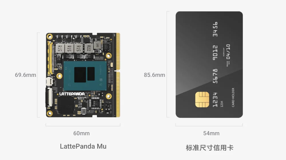 LattePanda Mu x86 Computing Module | Intel N305 Processor, 16GB RAM & 64GB Storage | Micro Development Board