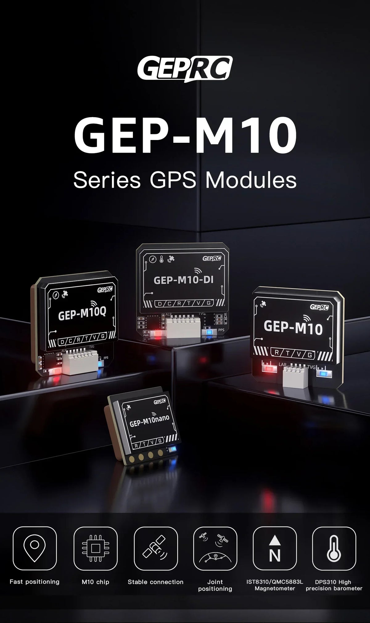 GEPRC GEP-M10Q / M10 Nano / GEP-M1025 DI MI Q GPS U-Blox M10 GNSS Receiver Fast Satellite Lock For RC FPV Drone