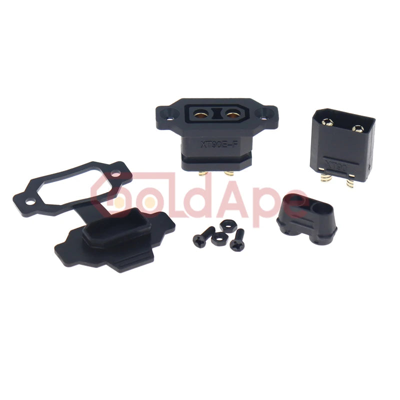 Amass XT90E-F Battery Connector XT90E Female Plug Gold-plated XT90 Mountable Connector Black Socket Or XT90H-M Quickly Charge