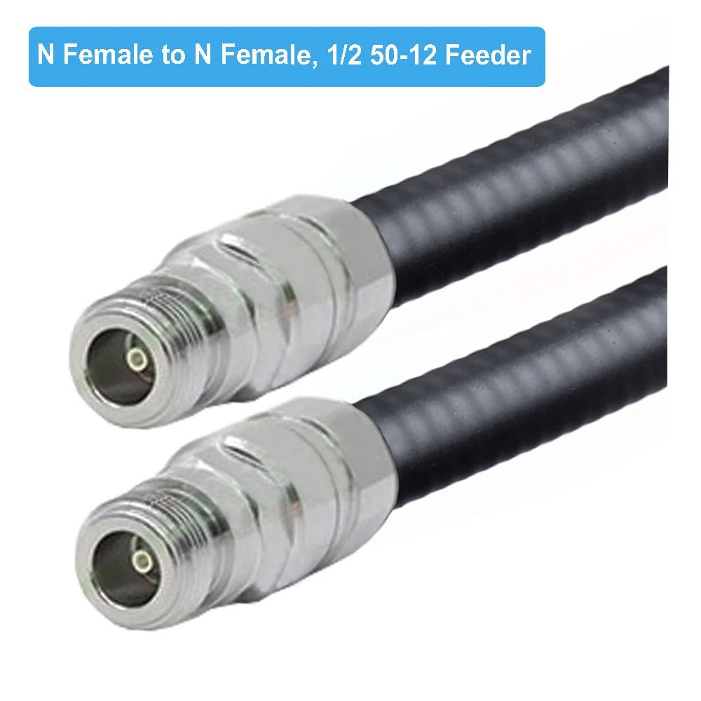 N Male to N Male 1/2 50-12 Feeder Line Jumper 50Ohm RF Coax Cable for Base station 4G 5G LTE Cellular Amplifier Signal Booster