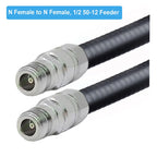 N Male to N Male 1/2 50-12 Feeder Line Jumper 50Ohm RF Coax Cable for Base station 4G 5G LTE Cellular Amplifier Signal Booster