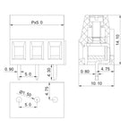 10/50PCS KF128-5.0mm KF128 5.0 PCB Screw Terminal Block Splice Terminal DG128-5.0mm 2/3/4/5/6P MG128-5.0mm