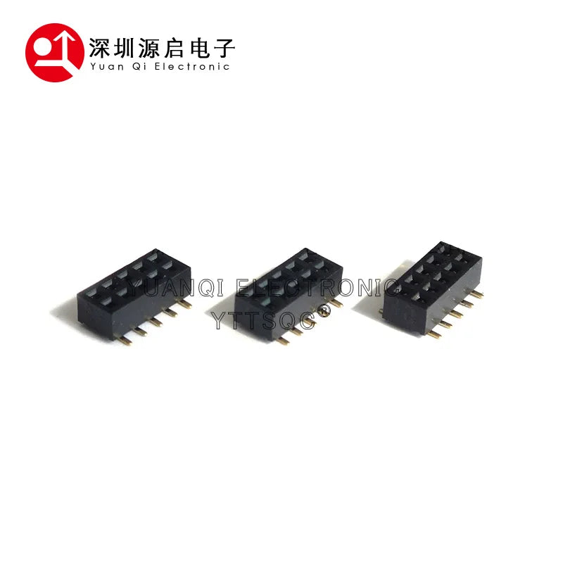 Low Profile 1.27mm Double Row Female Pin Header Plastic Height 2.0 Pinheader PCB Socket SMT 2*3/4/5/6/10/12/15/9/2/8/50P 1U PA6T