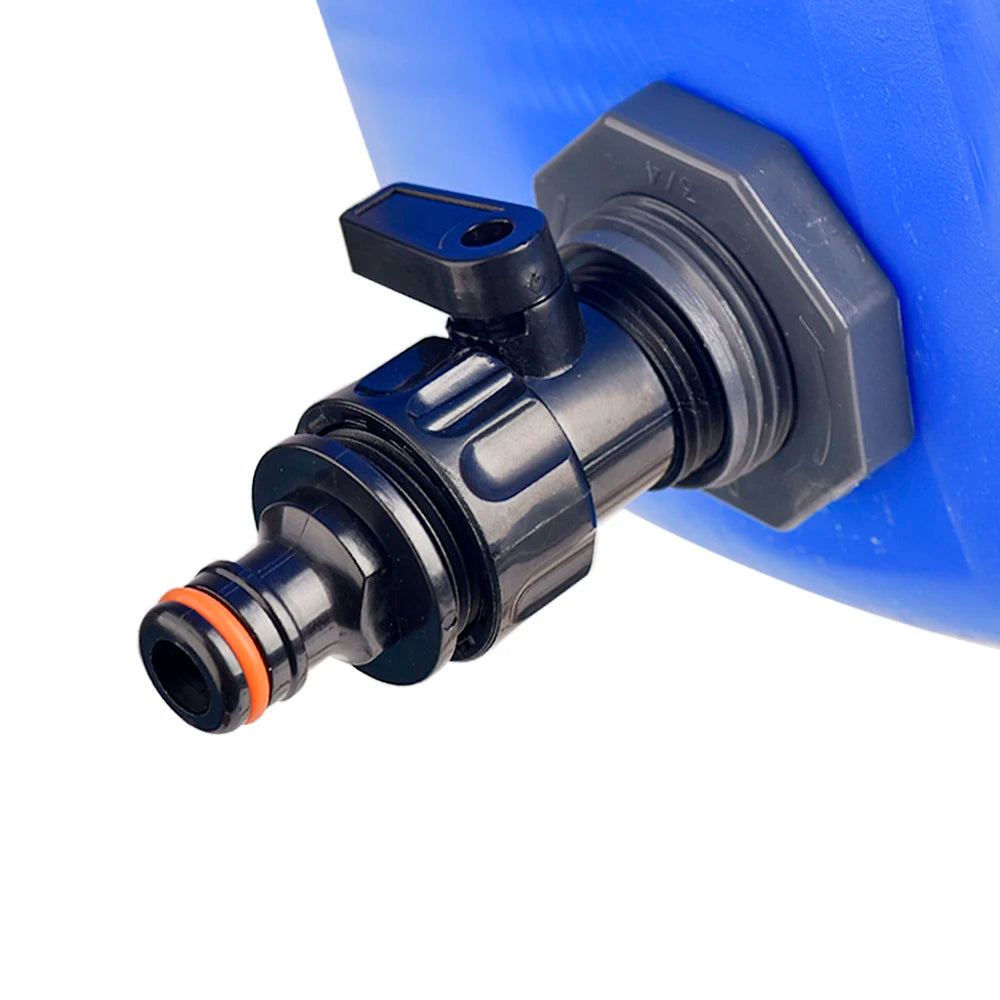 Rain Barrel Overflow Kit, 3/4 Inch Rain Barrel Valve, Barbed Fittings Connectors Tee Elbow Water Pipe Fittings