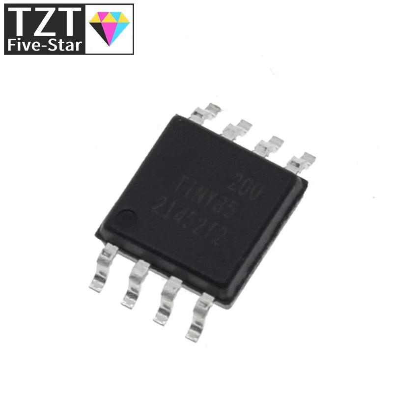 GREATZT 1/5/10PCS ATTINY85-20SU SOP-8 8KB 20MHz AVR 8Bit Microcontroller