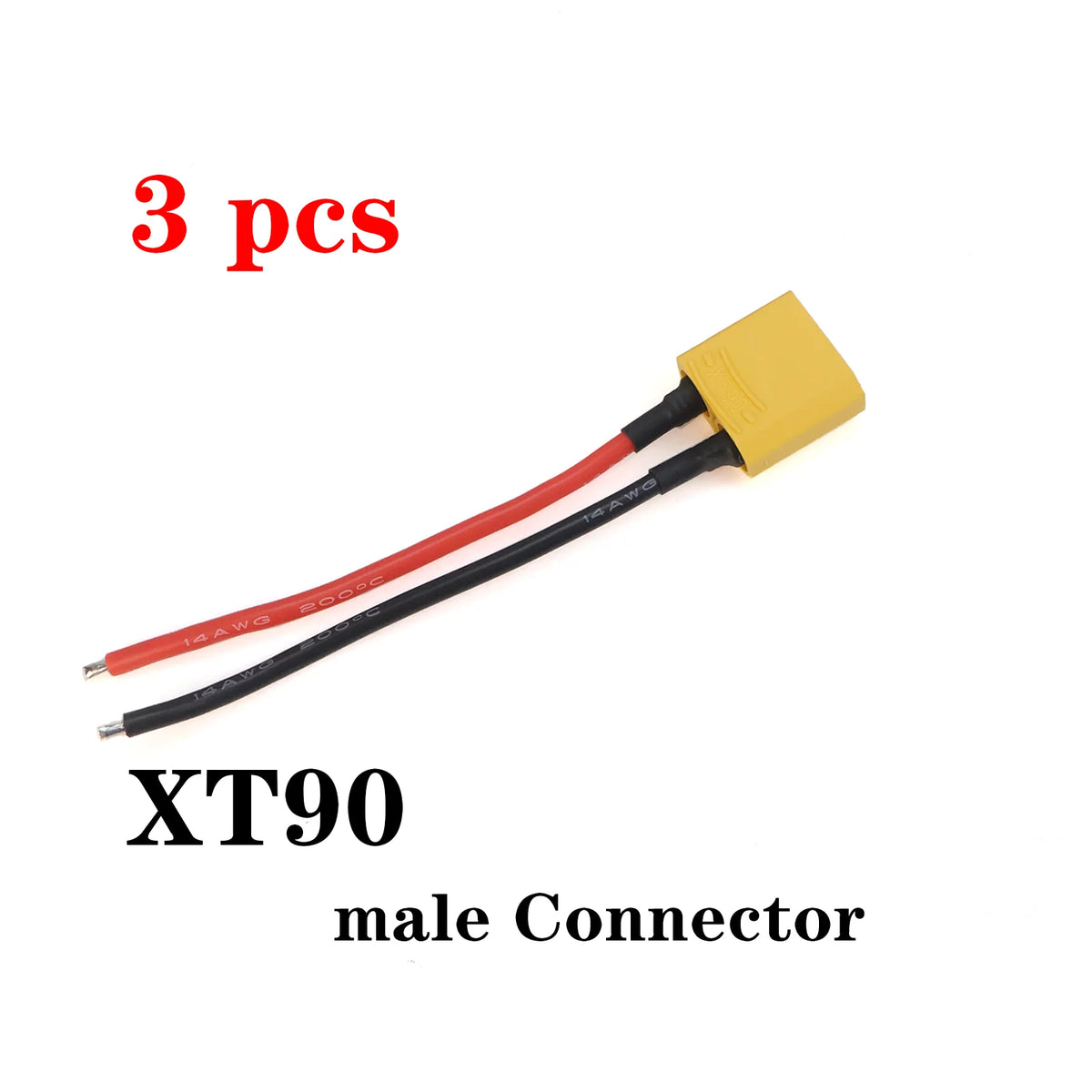 XT90 Male Female Connector Plug Silicone Wire 10AWG Tinned Copper 10cm Pair for RC Lipo Battery Drone FPV Car Boat Charger DIY