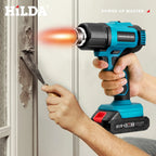HILDA Cordless Heat Hot Air Gun Temperature Adjustment Electric Shrink Wrapping Tool Dryer With Nozzles for Makita 18V Battery
