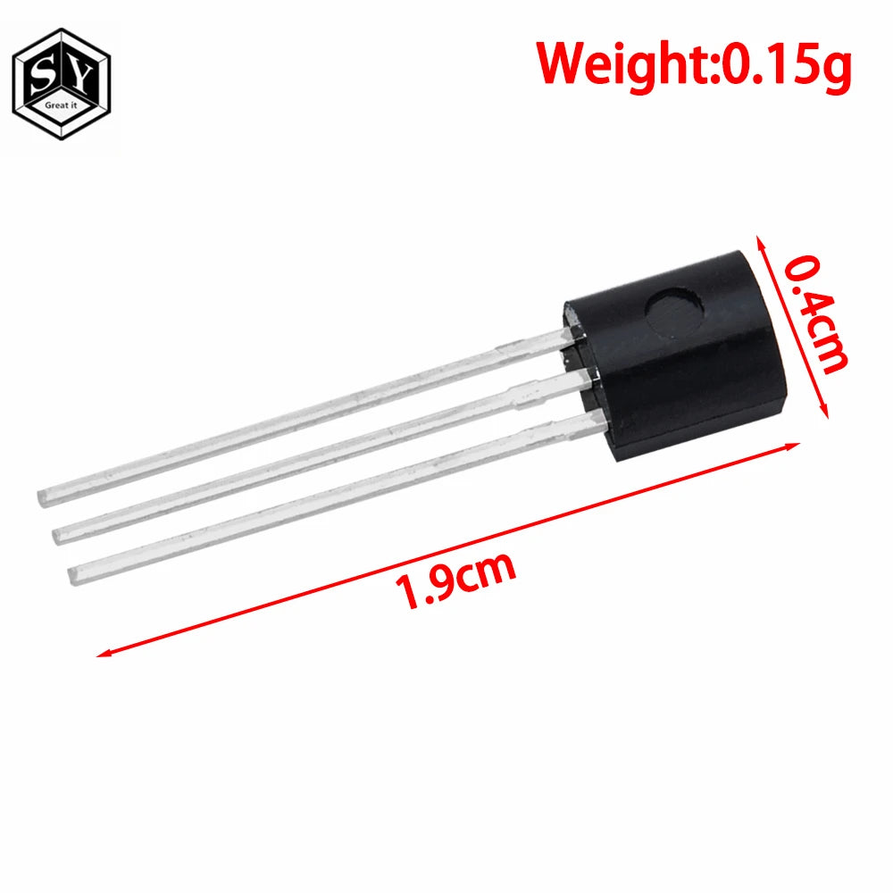 50PCS/LOT Transistors (25×2N5401 + 25×2N5551) – TO-92 Package | NPN/PNP Complementary Pair | DIP Compatible