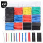 127-750pcs Multi size heat shrink tubing kit - universal, 2:1 shrink, high temperature resistant, insulated tubing with box