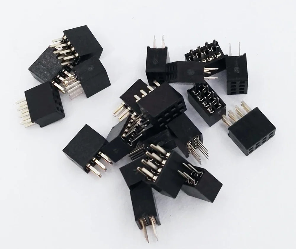 10Pcs 2.54mm Straight Dual 2X2/3/4/5/6/7/8/9/10/11/12/18/20/24/25/30/40P PH8.5mm Double Row Gold Rohs PCB Female Header Socket