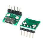 10pcs Female Connector MICRO USB To DIP Adapter 2.54mm 5pin Connector DIP PCB Adapter Breakout Board