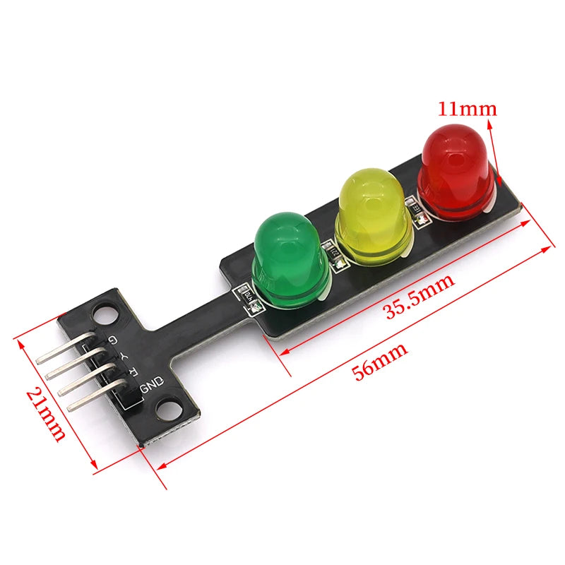 Mini 5V Traffic Light Module for Arduino 5mm LED RGB Set of 1/5/10 Pcs Electronic Learning Traffic Light System Model