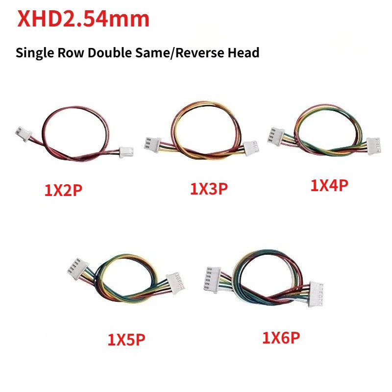 XHD2.54mm 26AWG spacing single row plug terminal wire electronic connection wire single head 1X2P/3P/4P/5P/6PinLenght10/20/30cm