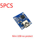 1/3/5pcs Type-C Micro Mini USB 5V 1A 18650 TP4056 Lithium Battery Charger Module Charging Board With Protection Dual Functions