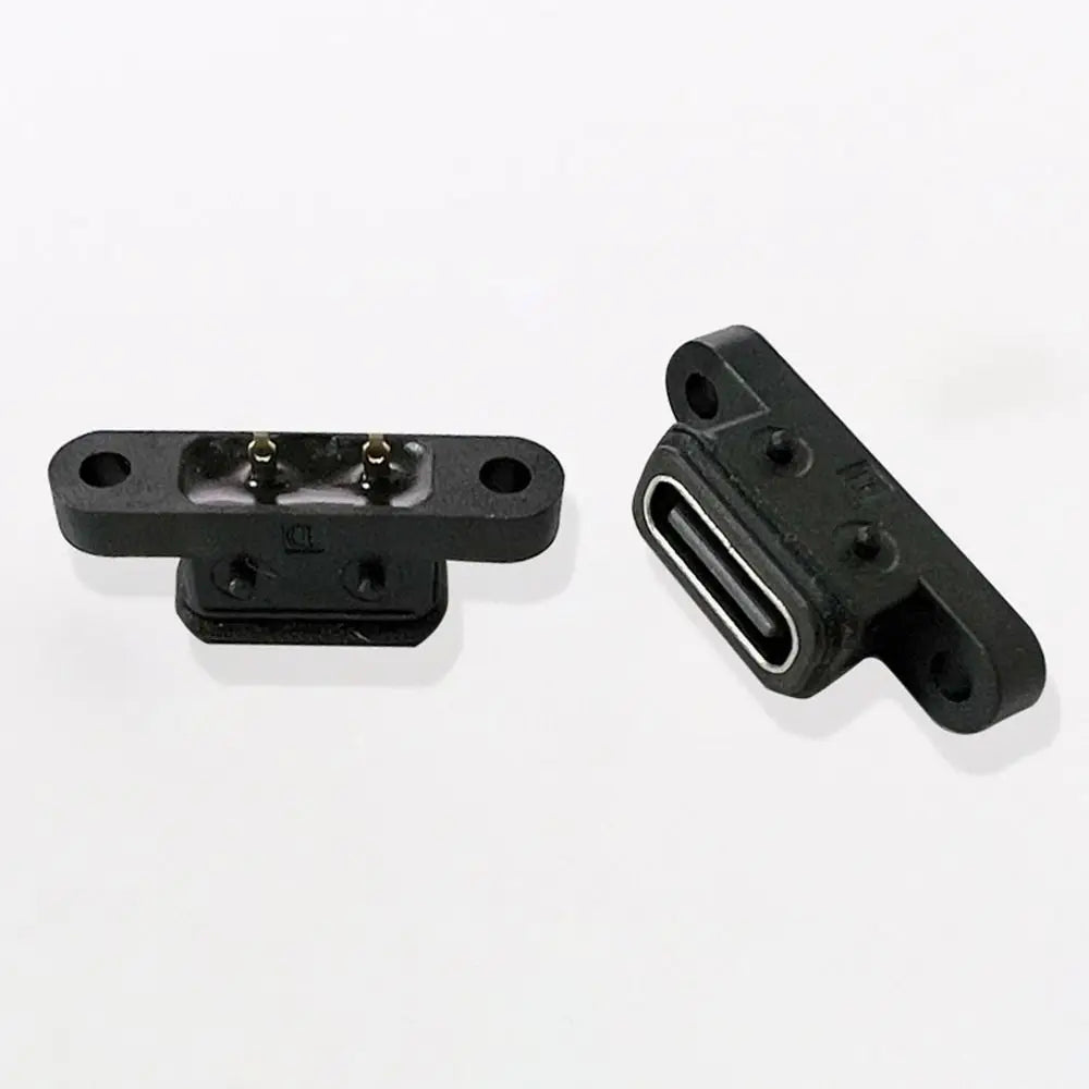 Type-C TYPE C 2Pin Female USB C Socket 2P Waterproof USB Connector 180 Degree Fast Charge Charging Interface