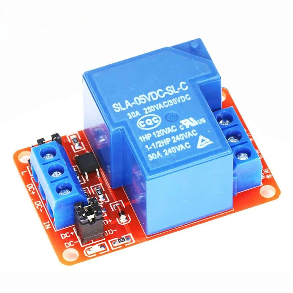1PCS 5V 12V 30A Relay Module High/low Level Trigger Large Currents 1 Way Relay Modules with Optocoupler Isolation for Arduino