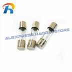 100Pcs Slow Break 5*20mm Delay Fuse Tube 250V T0.5A T1A T2A T3.15A T4A T5A T6.3A T10A T12A T15A T20A Box Glass Fuse Tube Delay