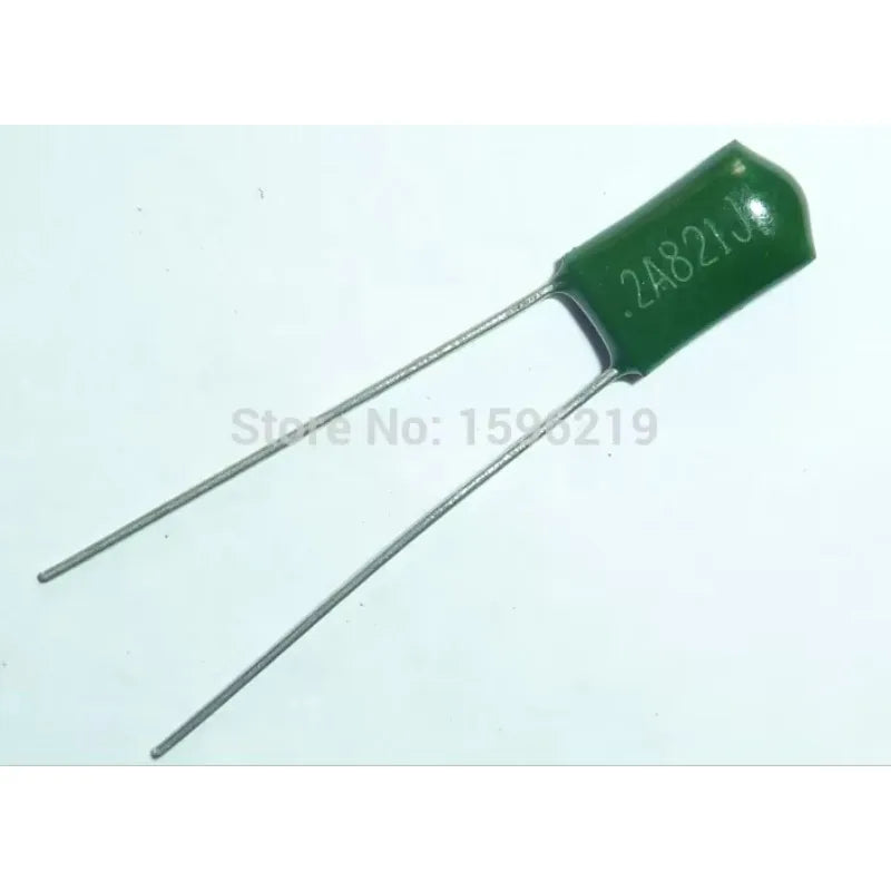 10Pcs/100Pcs Mylar Film Capacitor 100V 2A821J 820pF 0.82nF 2A821 5% Polyester Film Capacitor