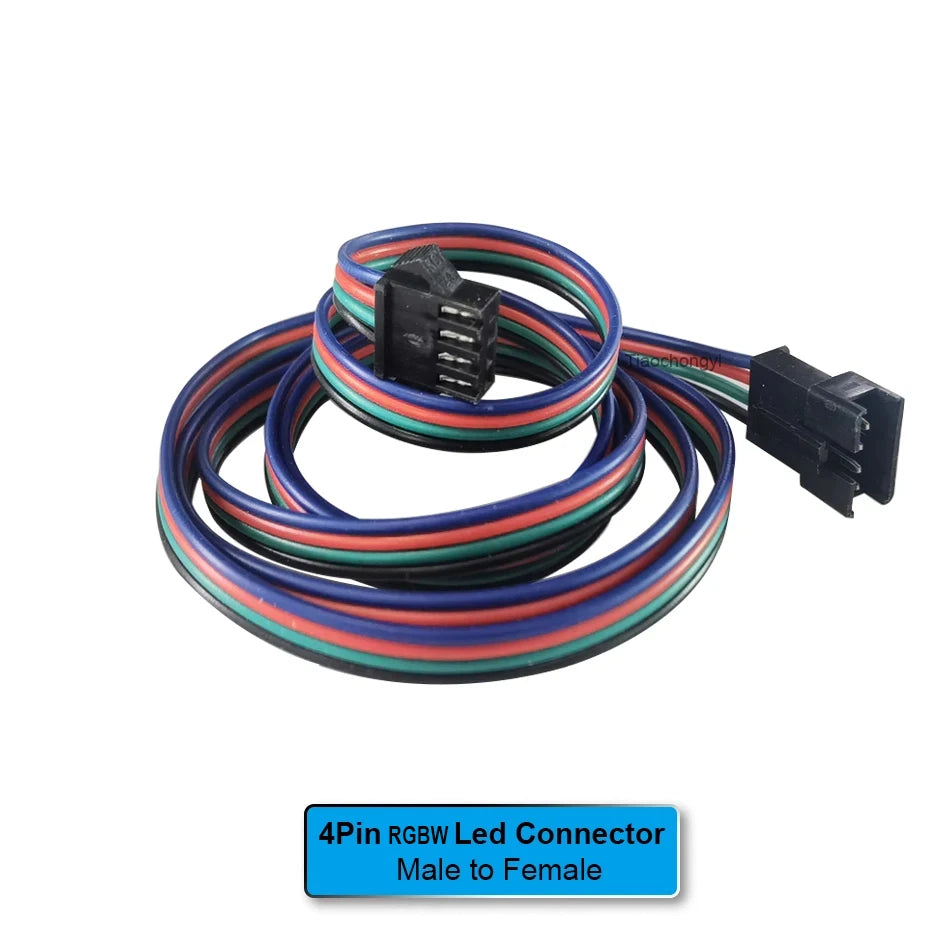 JST 4Pin RGB Extension Cable 22AWG SM Plug Male to Female Wire Connector Cable 0.5m 1m 2m 3m 5m