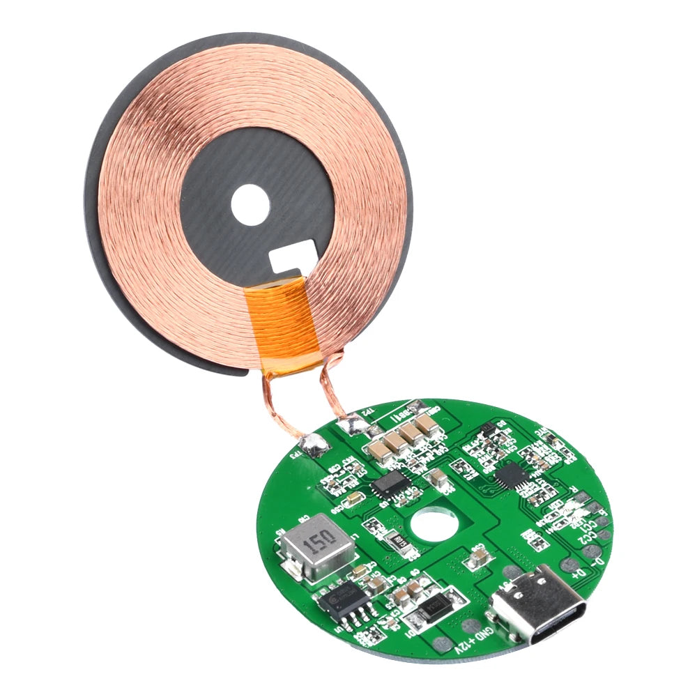 5V/9V/12V 9V-30V 20W High Power Wireless Fast Charger Transmitter Module Type-C Fast Charging Circuit Board for Mobile Phone