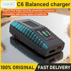 ToolkitRC C6 AC Balance Charger EU Plug 50W Max 5A For 1-6S LiPo LiHV LiFe Battery 5-12S NiMH NiCD RC FPV Drone Model Charger