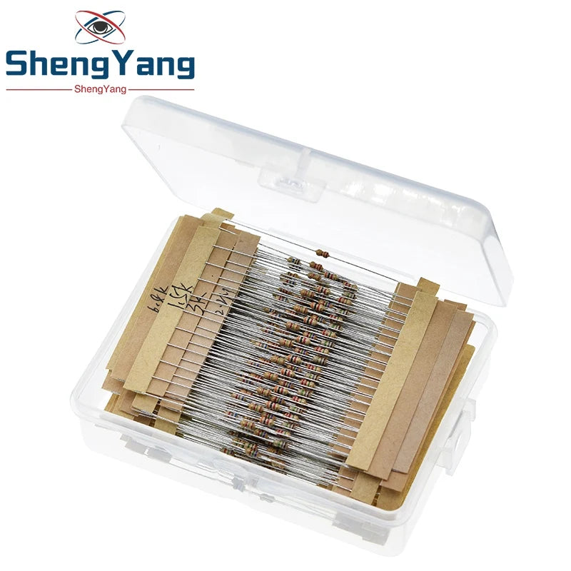 TZT 1/8W 5% 640pcs 64 Values 1R - 10MR 0.125W Carbon Film Resistors Assorted Kit Set