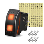 12V 20A White Lens Led Rocker Switch SPST / DPDT / Latching ON-OFF / Momentary (ON)-OFF-(ON) For Carling Switch Replace