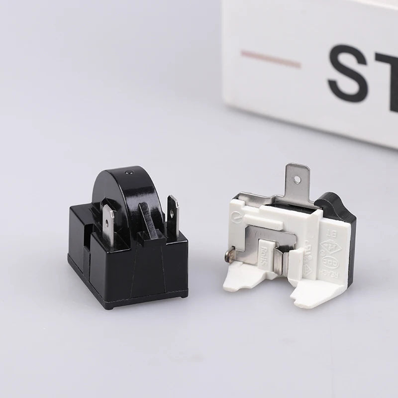 *Refrigerator Compressor PTC Start Relay Refrigerator Starter Overload Protector 1/2 Pin 15 Ohm 1/6H Replacement Protector