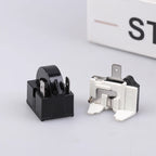 *Refrigerator Compressor PTC Start Relay Refrigerator Starter Overload Protector 1/2 Pin 15 Ohm 1/6H Replacement Protector