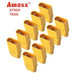 Amass10PCS XT90 connector 5 Pairs Amass XT90 connector XT90H Plug 4.5mm banana Male Female Adapter for RC Drone Car Lipo Battery