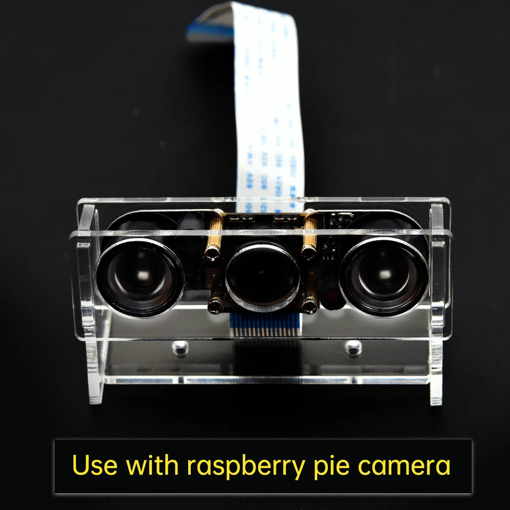 Keyestduio IR Camera Night Vision FISH-eye Camera For Raspberry PI 4B Wide Angle Infrared Wth Acrylic Holder Heat SinkFor RPI 4B
