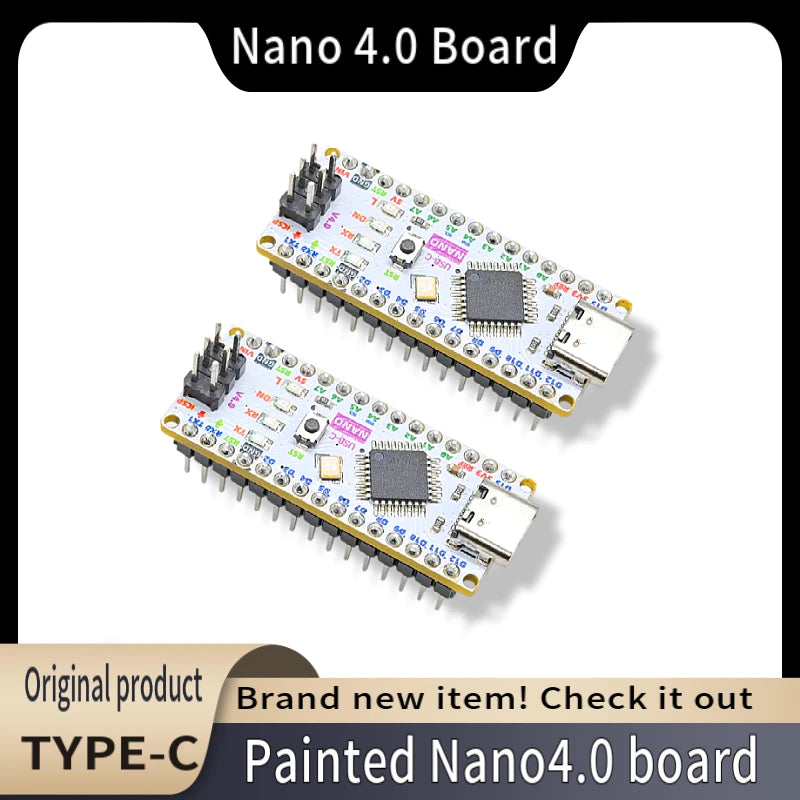 New Color Nano V4.0 Development Board(Arduino Nano 3.0 compatible) Type-C Nano 4.0 Welding Board ATMEGA328PB  for Arduino IDE