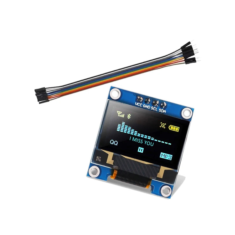 128x64 OLED Display Screen Module 0.96" I2C IIC SSD1306 Driver Board 4 Pin Serial Chip for Arduino ESP32