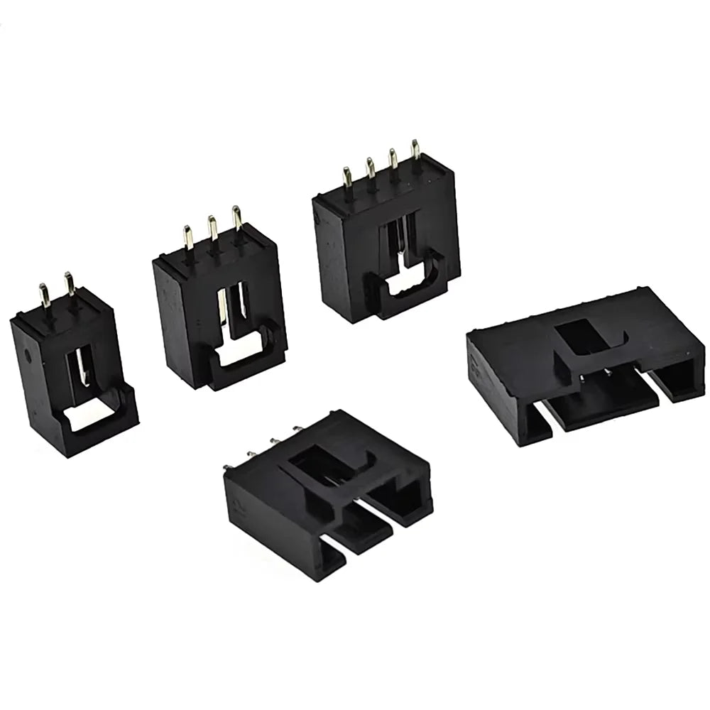 10PCS Dupont Connector MX2.54 Single Row With Belt Buckle 2.54MM Straight Pin Header Curved Pin Header 2P 3P 4P 5P 6Pin