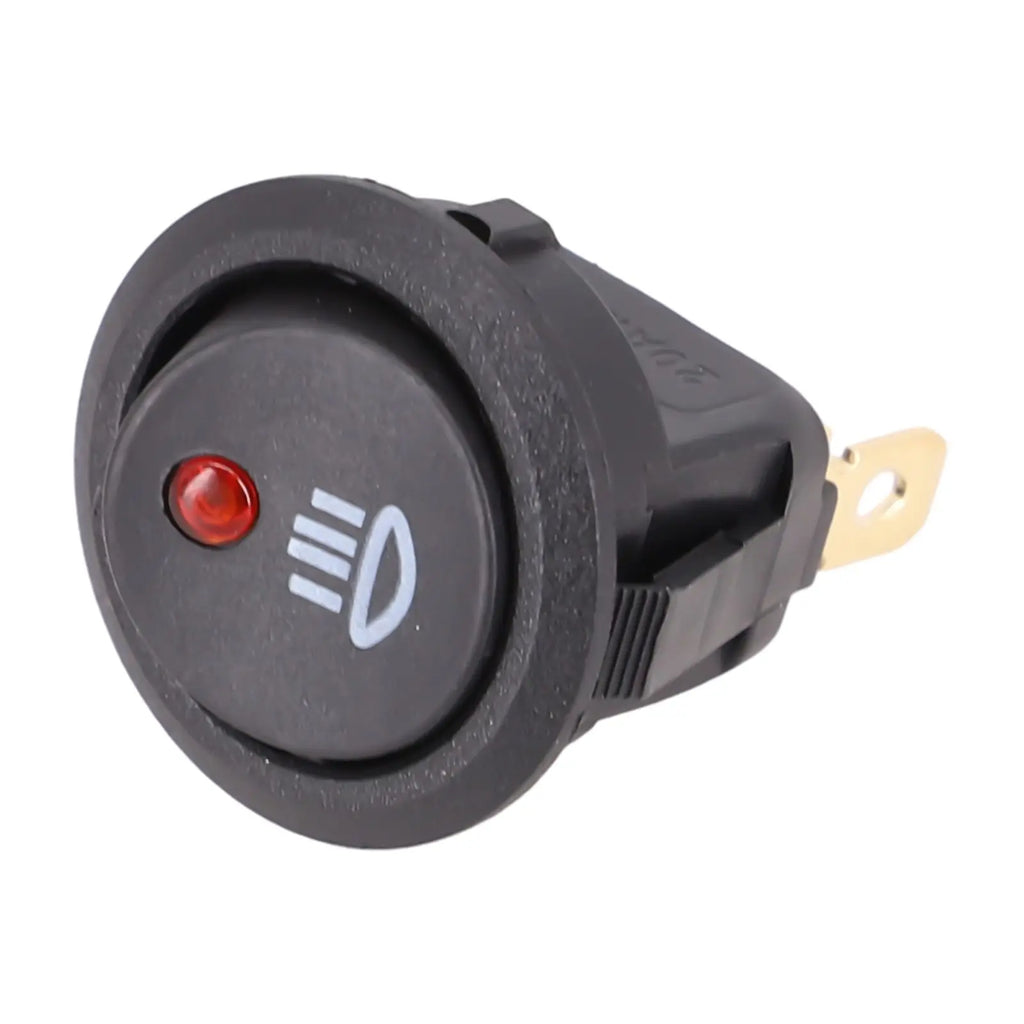 5Pcs Black On-OFF Rocker Switch Set Round DC 12V 20A Red Led Fog Light Lamp Symbol Car Van Truck Boat Rocker Switch